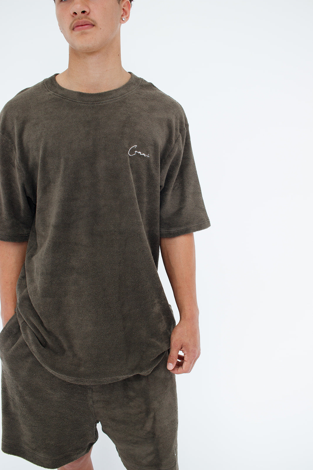 LIFESTYLE TERRY TOWEL SHORT - OLIVE