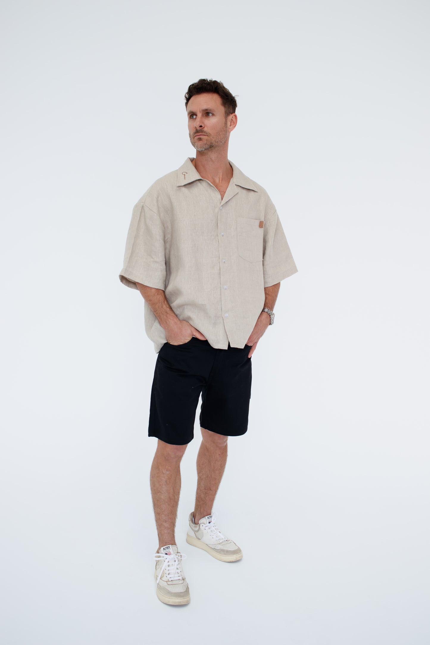 WEEKENDER LINEN SHIRT - NATURAL