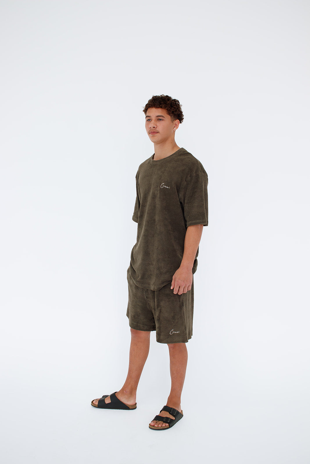 LIFESTYLE TERRY TOWEL SHORT - OLIVE *PRE ORDER ARRIVING MID NOVEMBER