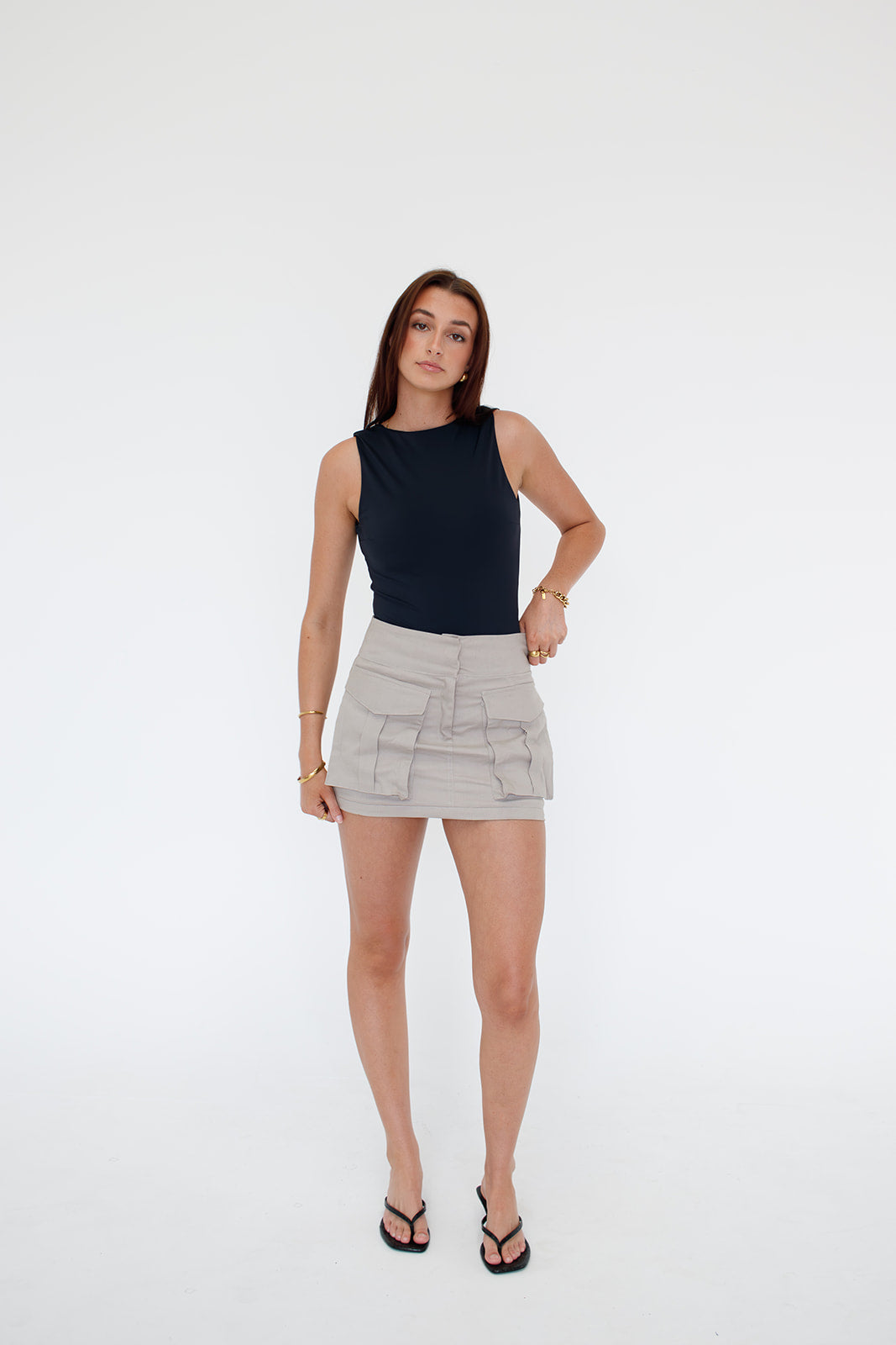 WARNA UTILITY SKIRT - ECRU