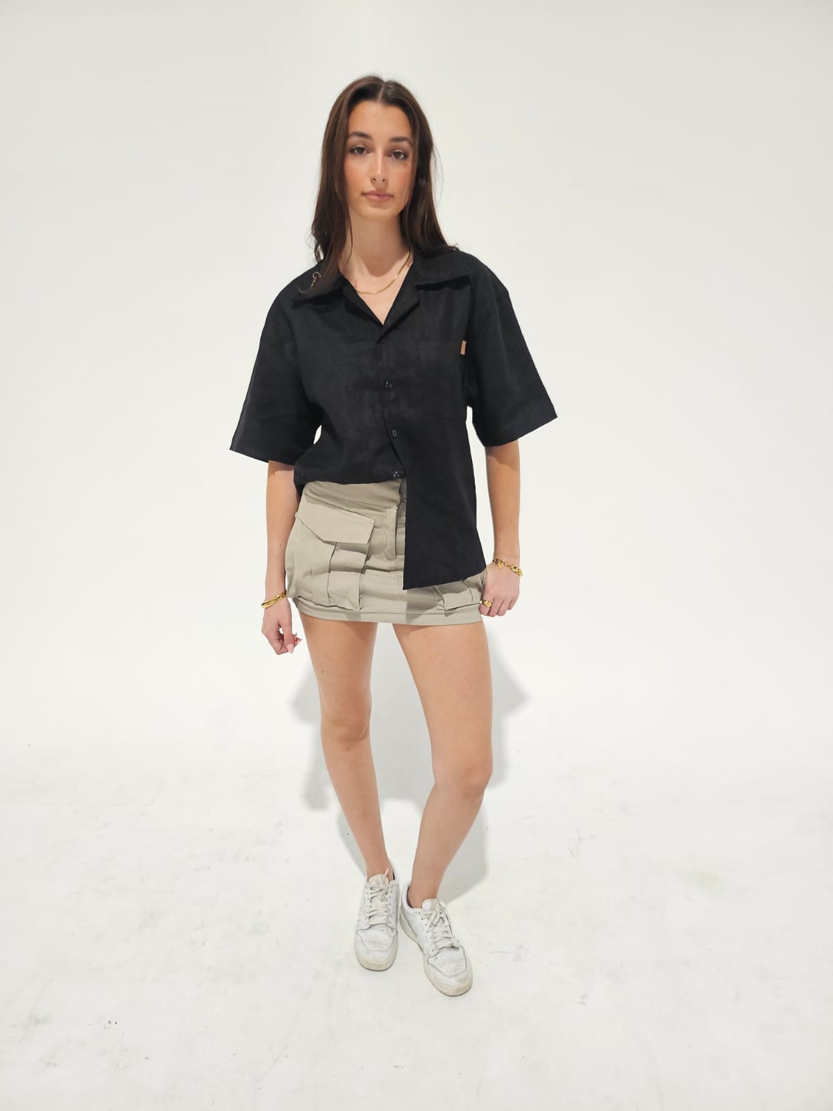 WEEKENDER LINEN SHIRT - BLACK