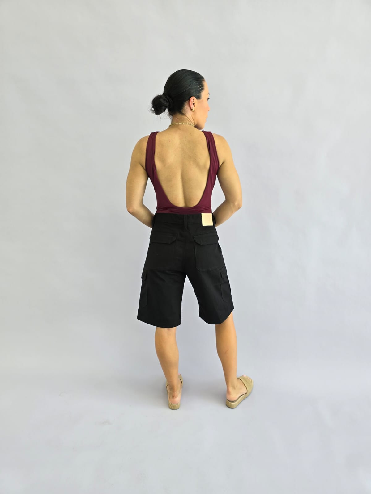 MIMI LOW BACK SECOND SKIN BODYSUIT - WINE